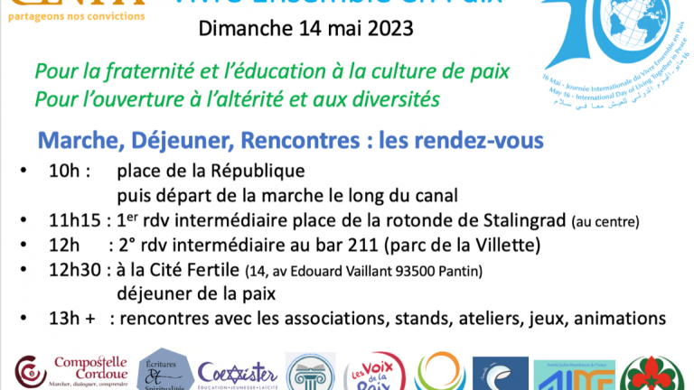 Flyer de la journée internationale du vivre ensemble en paix